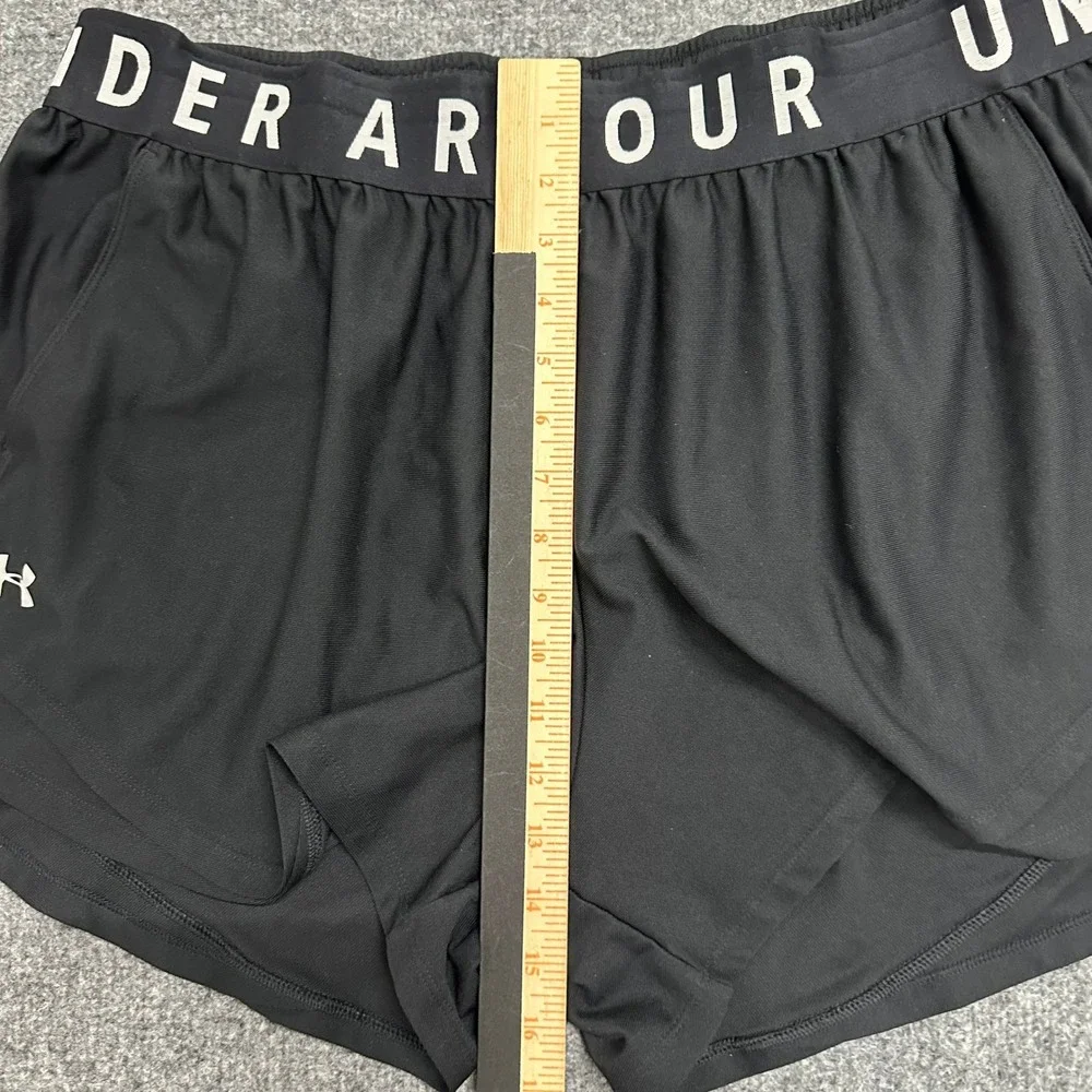 Under Armour Shorts Womens Size 2X Black HeatGear Loose Fit Athletic Gym Running